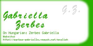 gabriella zerbes business card